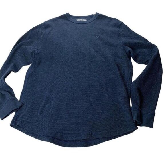 Other - American Eagle Mens Black Long Sleeve Pullover Sweater Shirt Size Large​​​​